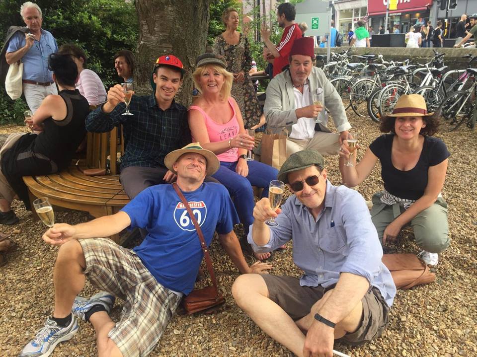 ... and winding down at the end with a few glasses of much-deserved bubbly